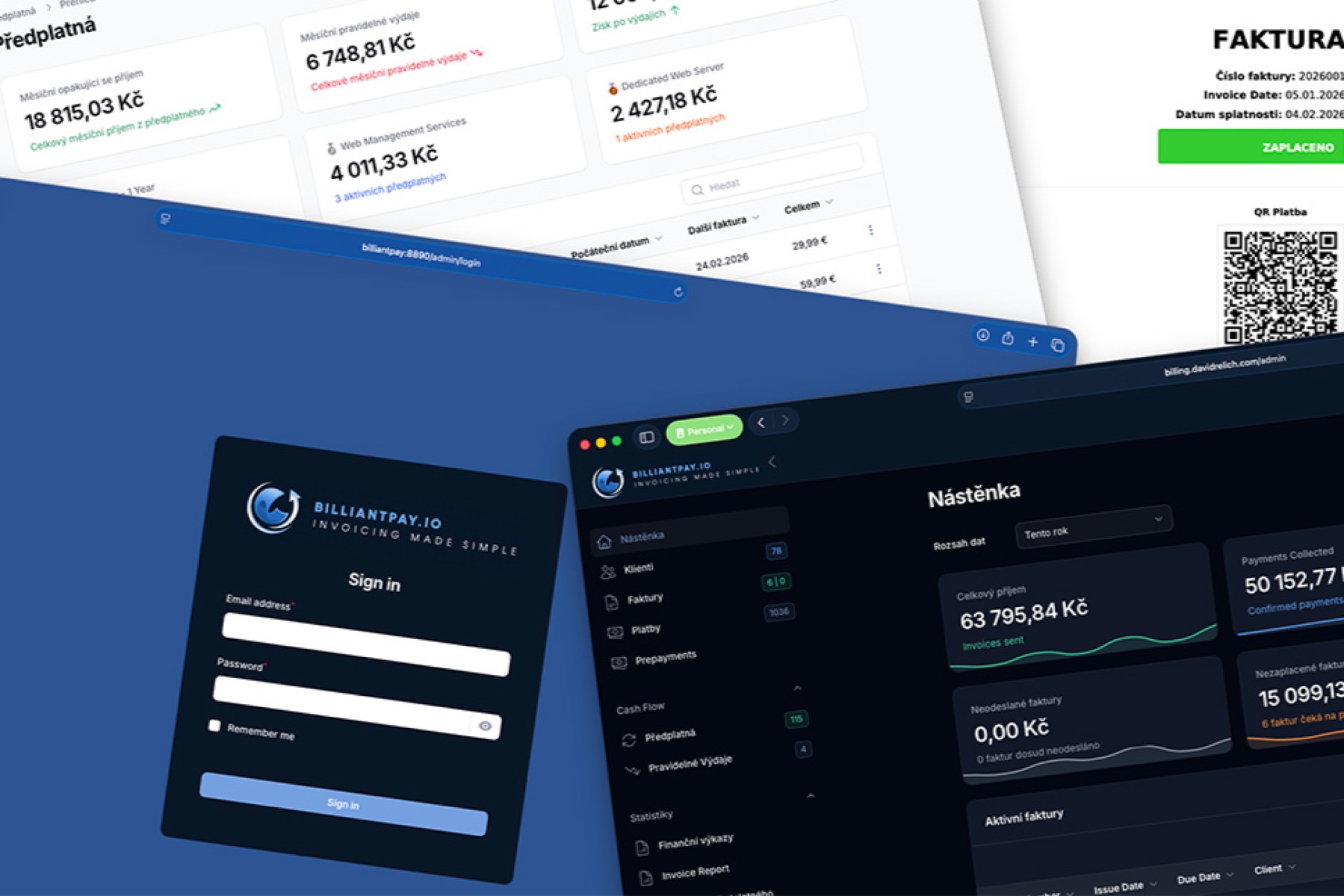 BilliantPay - jednoduchá fakturační aplikace pro freelancery