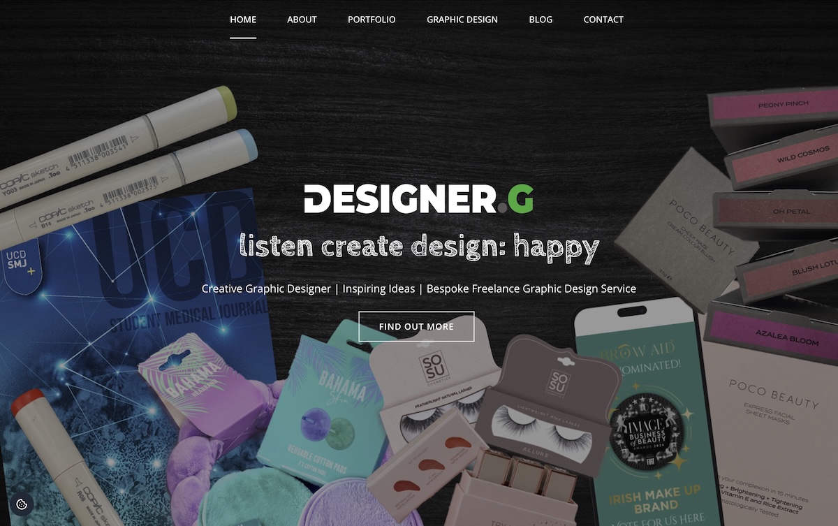 Designer G Website on Nimble CMS